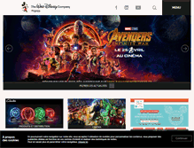 Tablet Screenshot of corporate.disney.fr